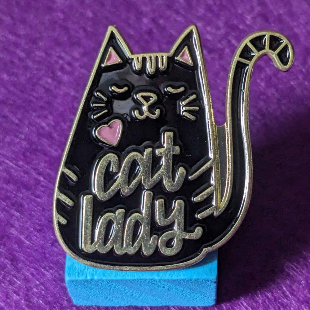 "Cat Lady" Cute Cat Pin